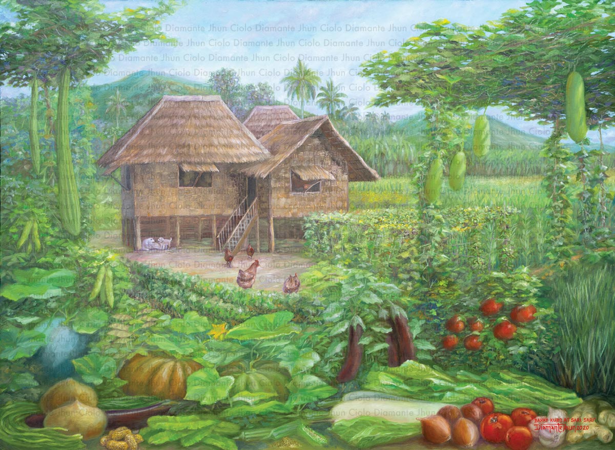 bahay kubo painting