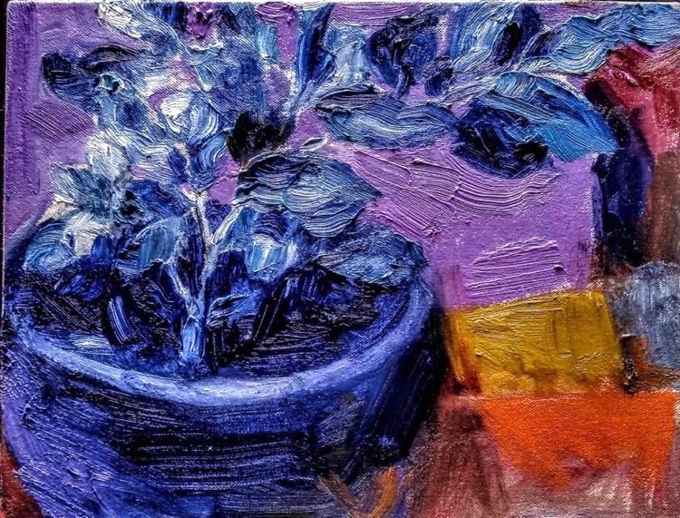 Petals in Blue by Bueno Silva